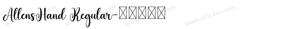 AllensHand Regular字体转换